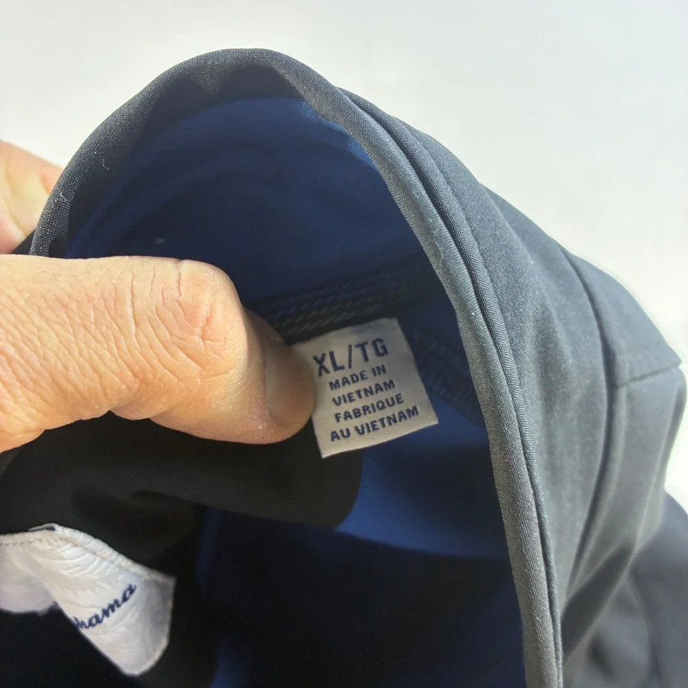 Tommy‎ Bahama Jacket Mens XL Black Blue Fleece Lined Softshell Full Zip